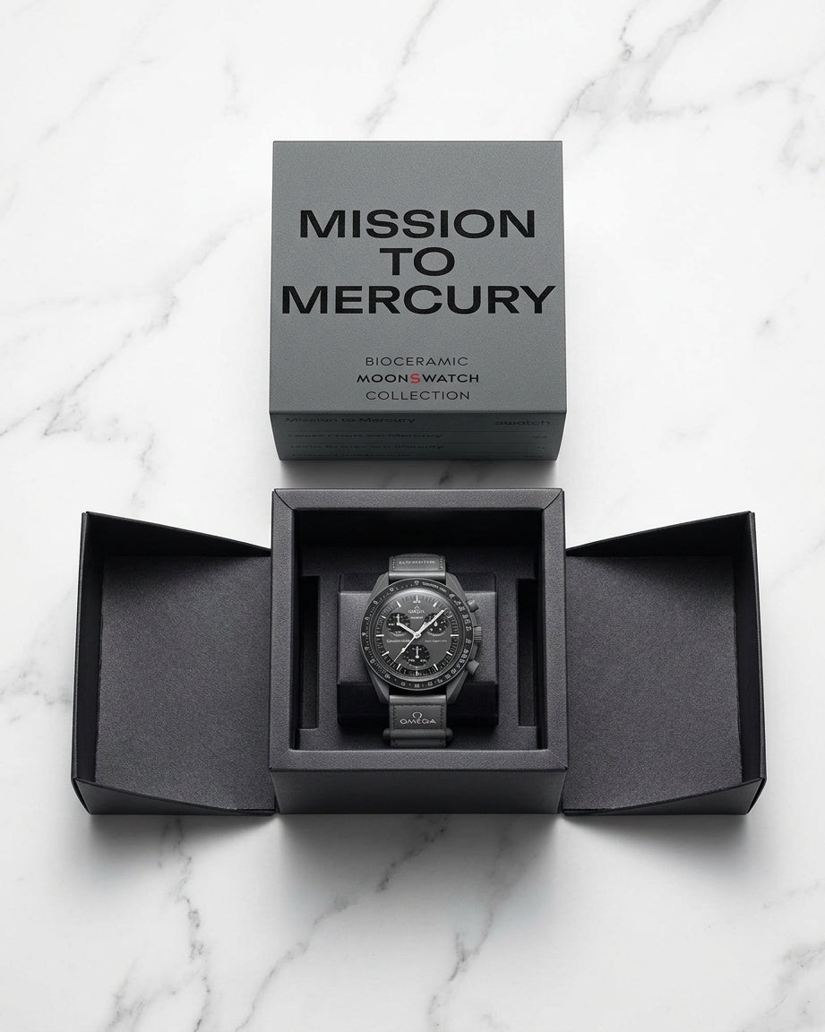 Omega x Swatch — Bioceramic MoonSwatch "Mission to Mercury" (SO33A100)