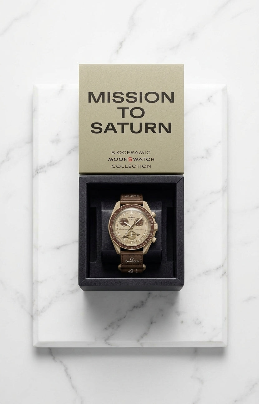 Omega x Swatch — Bioceramic MoonSwatch "Mission to Saturn" (SO33T100)