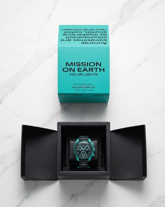 Omega x Swatch — Bioceramic MoonSwatch "Mission on Earth - Polar Lights" (SO33L103)