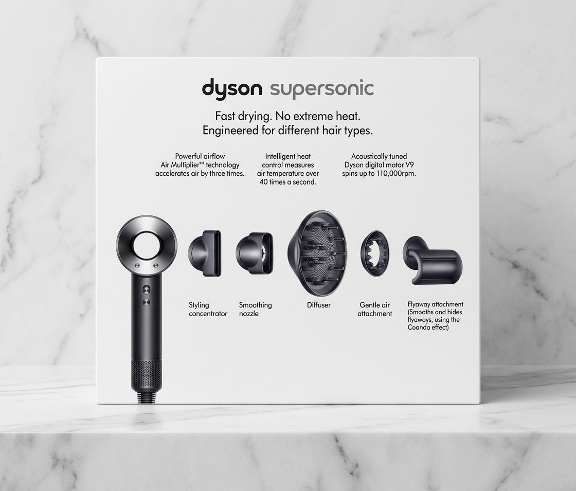 Dyson — Supersonic™ Hair Dryer (Grigio / Nero)