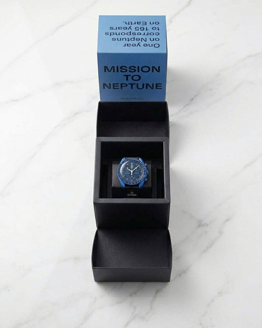 Omega x Swatch — Bioceramic MoonSwatch "Mission to Neptune" (SO33N100)