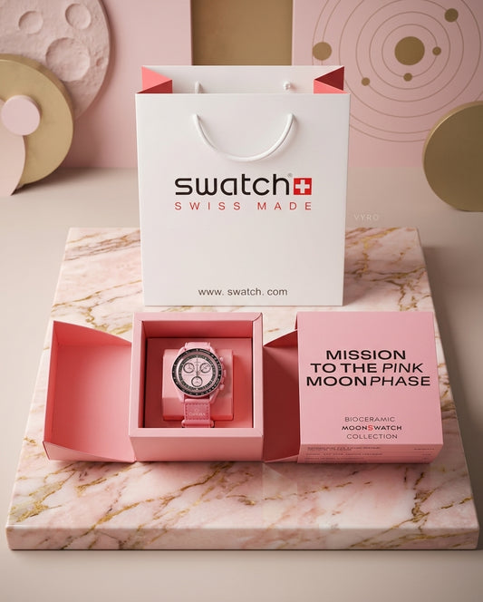 Omega x Swatch — Bioceramic MoonSwatch "Mission to the Pink Moonphase"